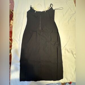 Fashion Nova Black Spaghetti Strap Slip Midi Dress